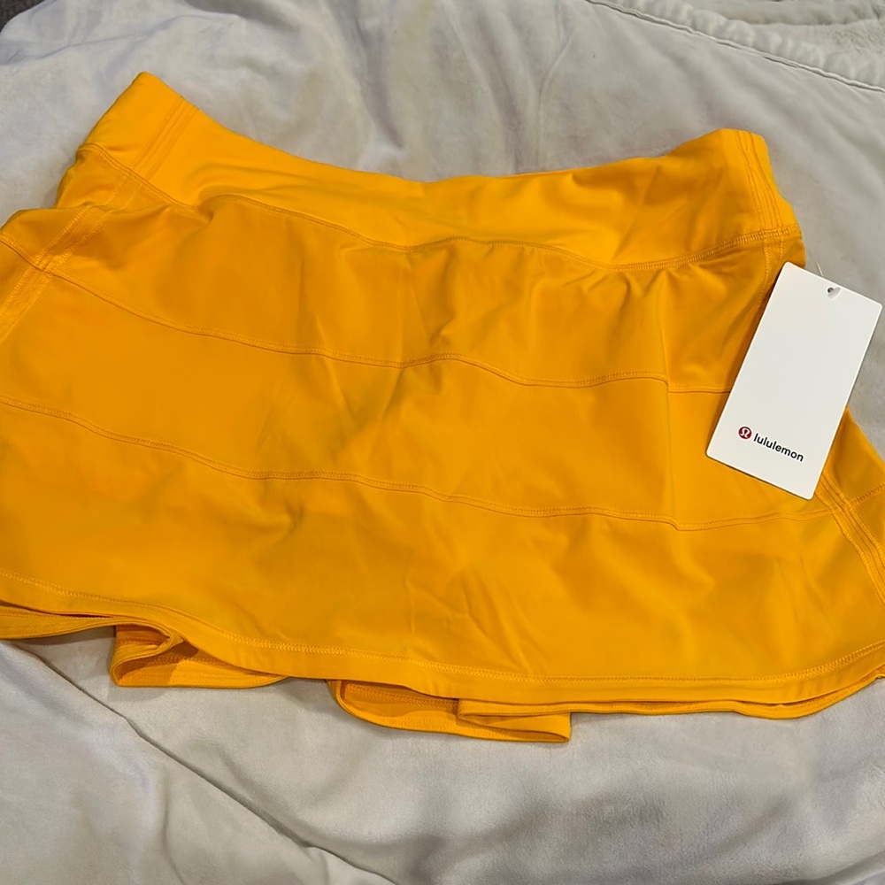 Lululemon Athletica Mini Skirt in Bright Yellow
